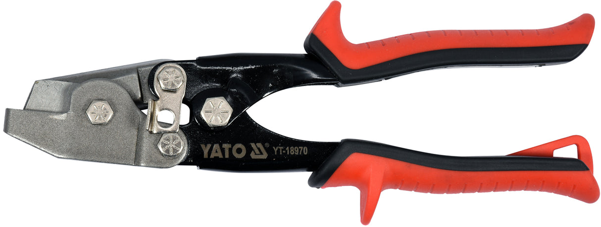 SHEET METAL SHEARS | FOR FORMING TRIANGULAR CUT 30° ANGLE | 230 MM (YT-18970)