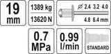AIR RIVETTER 2.4-6.4MM/1894KG (YT-3618)