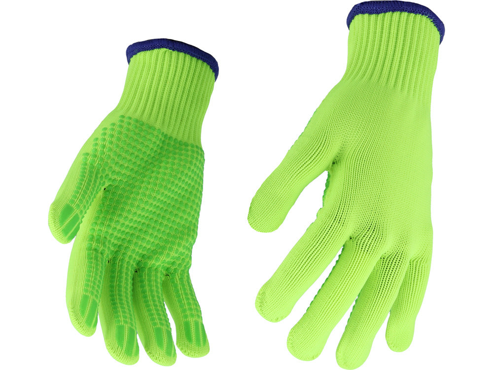 COTTON GLOVES, PVC DOTS "FRESH PSD" 8" (74094)