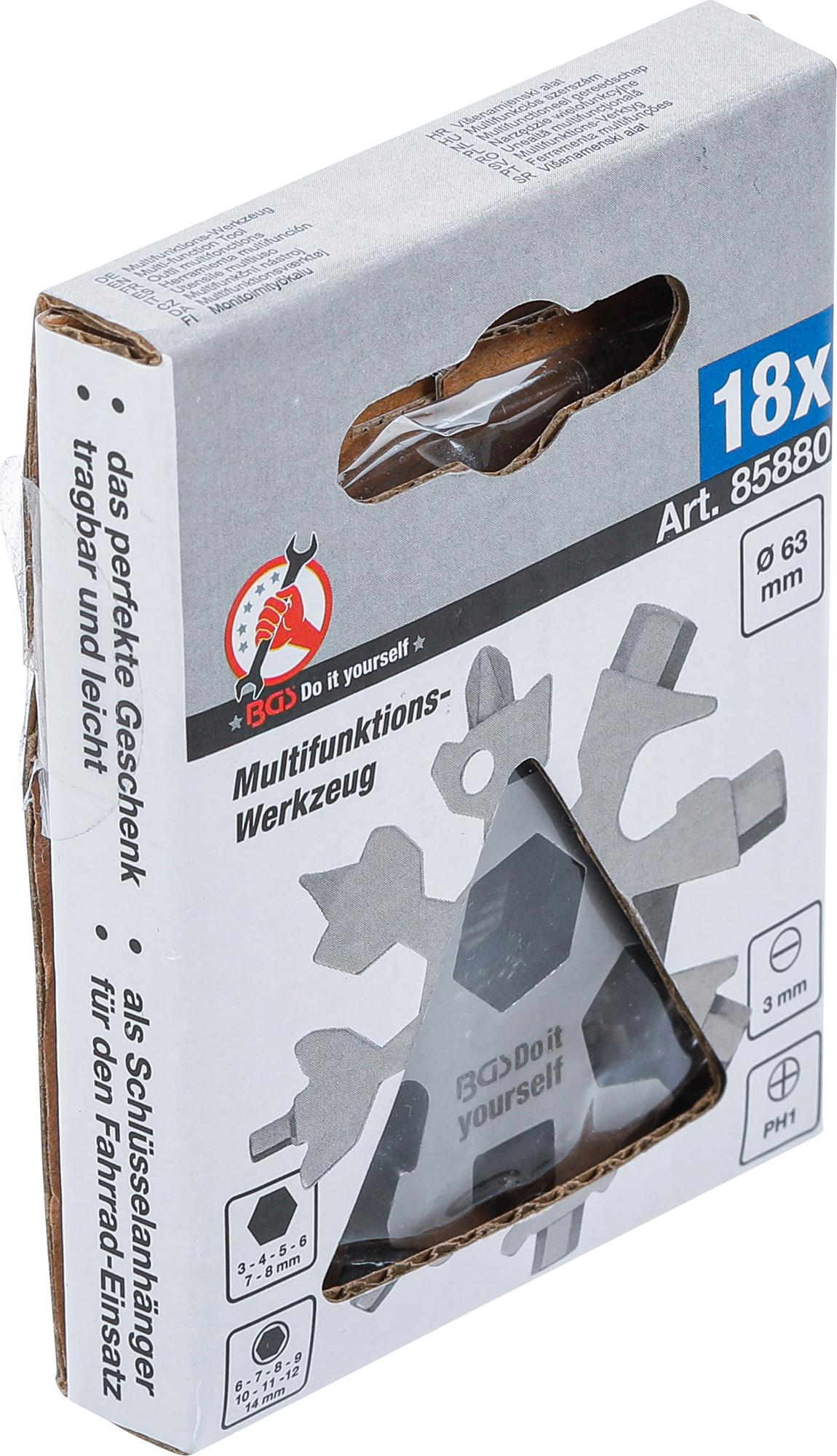 MULTI-FUNCTION TOOL | SNOWFLAKE | 18-IN-1 | STAINLESS STEEL (85880)