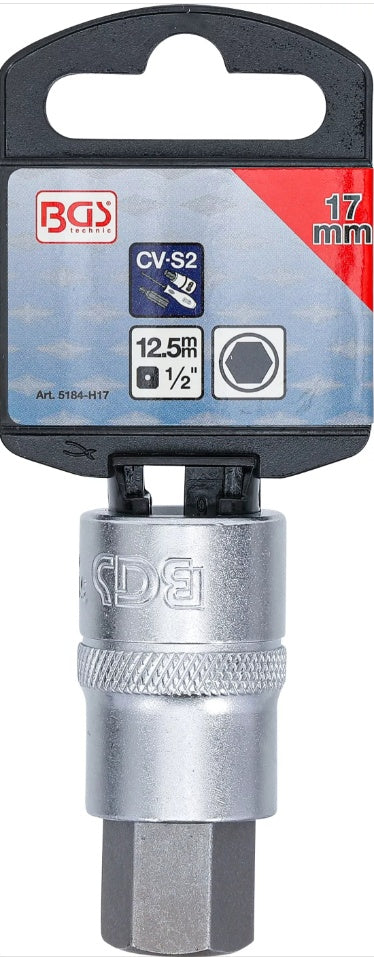 BIT SOCKET | 12.5 MM (1/2") | INTERNAL HEXAGON 17 MM (5184-H17)