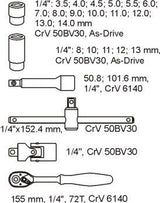 PVC TRAY WITH 25PCS SOCKET SET 1/4 (YT-5541)