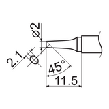 T12 SOLDERING IRON TIP, TIP TYPE: BC2 (YT-82496)
