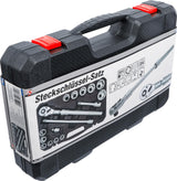 SOCKET SET | WITH REVERSIBLE RATCHET, EXTENDABLE | 20 MM (3/4") DRIVE | 19 - 50 MM | 16 PCS. (71024)