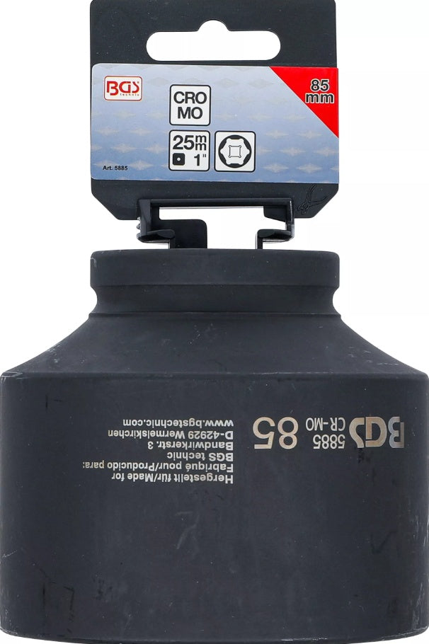 IMPACT SOCKET, HEXAGON | 25 MM (1") DRIVE | 85 MM (5885)