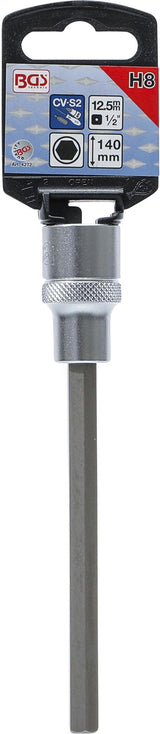 BIT SOCKET | LENGTH 140 MM | 12.5 MM (1/2") DRIVE | INTERNAL HEXAGON 8 MM (4272)