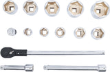 SOCKET SET | 25 MM (1") DRIVE | 15 PCS. (1210)
