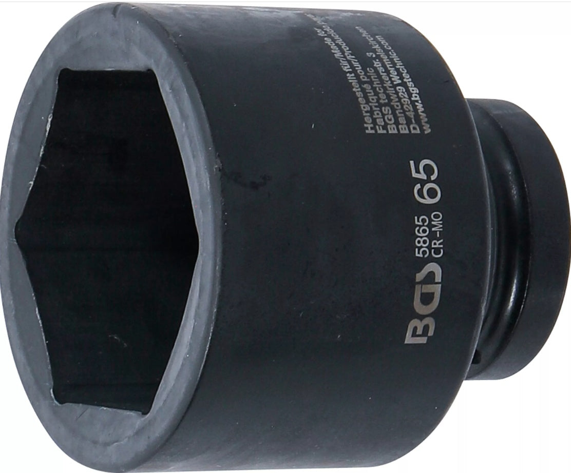 IMPACT SOCKET, HEXAGON | 25 MM (1") DRIVE | 65 MM (5865)