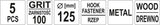 HOOK FASTENER ABR. DISCS 125MM P100 5PCS (YT-83434)
