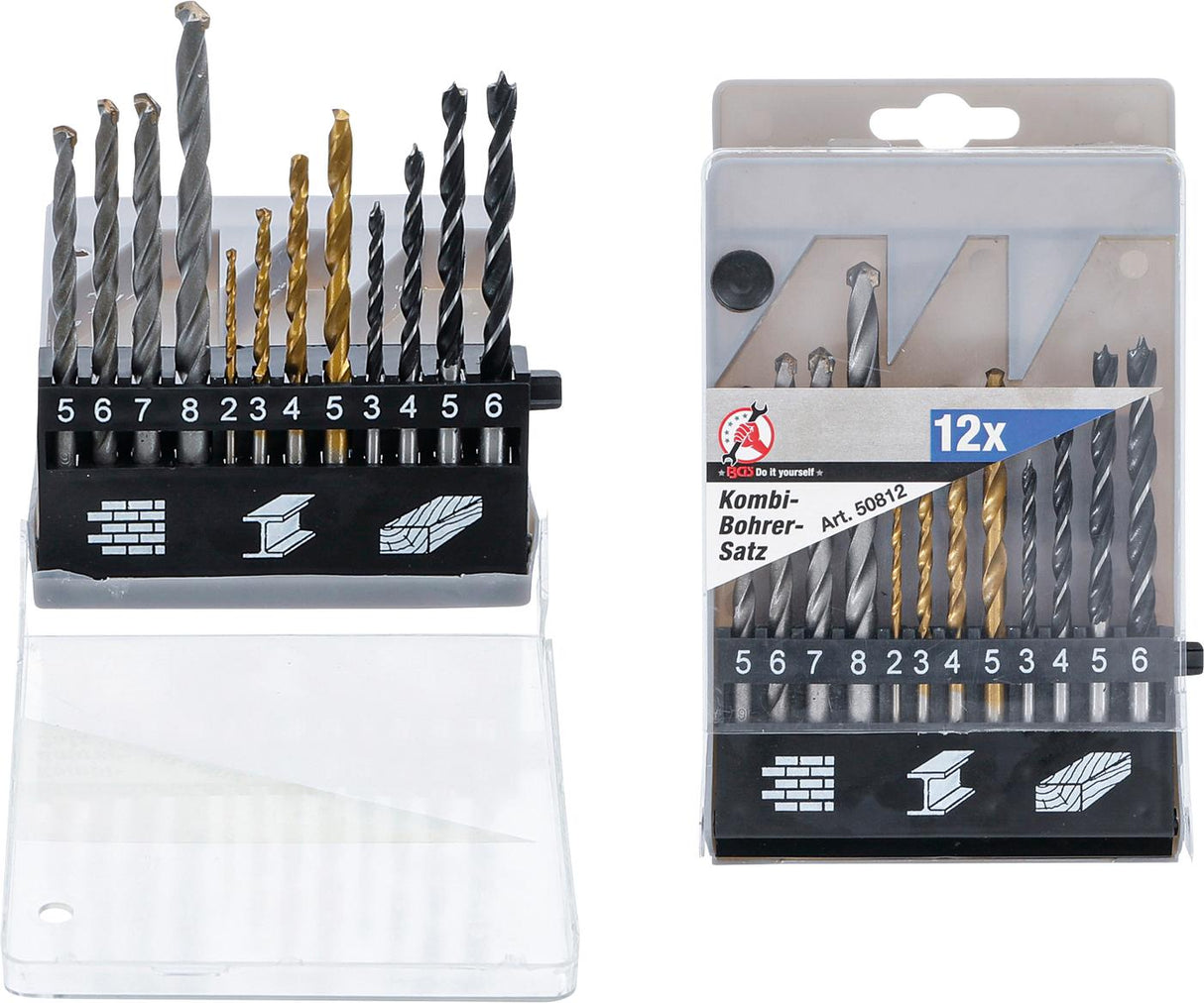 COMBINATION DRILL SET | 2 - 8 MM | 12 PCS. (50812)