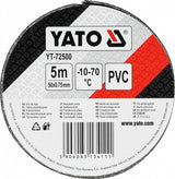BLACK NON-SLIP PVC TAPE FOR STAIRS AND WALKWAYS | 50 MM X 5 M (YT-72500)