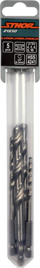 METAL DRILLS 5PCS 4-10MM HSS HEX 1/4" (21650)