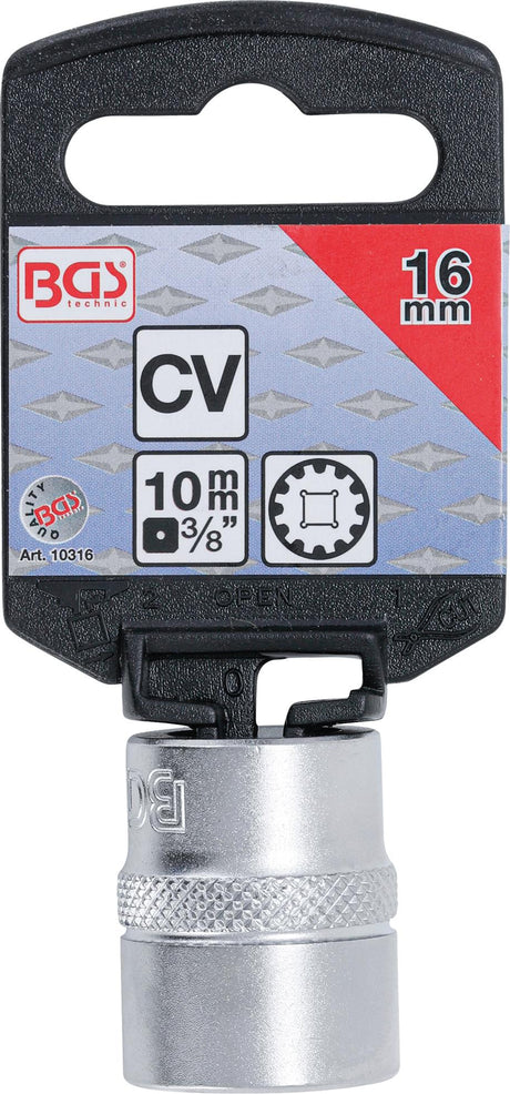 SOCKET, GEAR LOCK | 10 MM (3/8") DRIVE | 16 MM (10316)