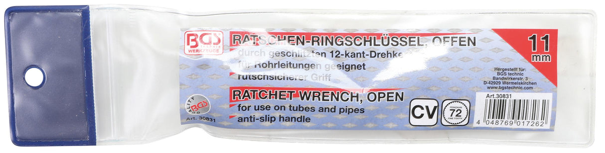 RATCHET RING SPANNER | OPEN | 11 MM (30831)