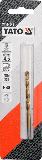 TWIST DRILL BIT HSS-TIN 4,5 MM (YT-44643)