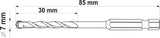 UNIVERSAL DRILL WITH HEX SHANK 7,0MM (YT-44784)