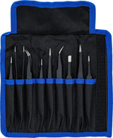 STAINLESS STEEL TWEEZERS SET | 9 PCS. (74413)