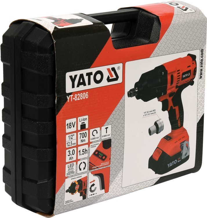 IMPACT WRENCH 18V 1/2'' 700NM - 3AH (YT-82806)