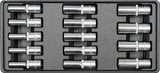 PVC TRAY WITH 14PCS DEEP SOCKETS 1/2 (YT-5539)