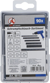 SHRINK TUBE ASSORTMENT | BLACK | 90 PCS. (88152)