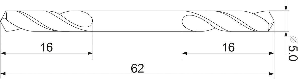 DOUBLE END METAL TWIST DRILL 5,0MM (YT-40016)