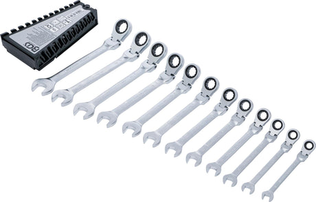 RATCHET COMBINATION WRENCH SET | ADJUSTABLE | 8 - 19 MM | 12 PCS. (6546)