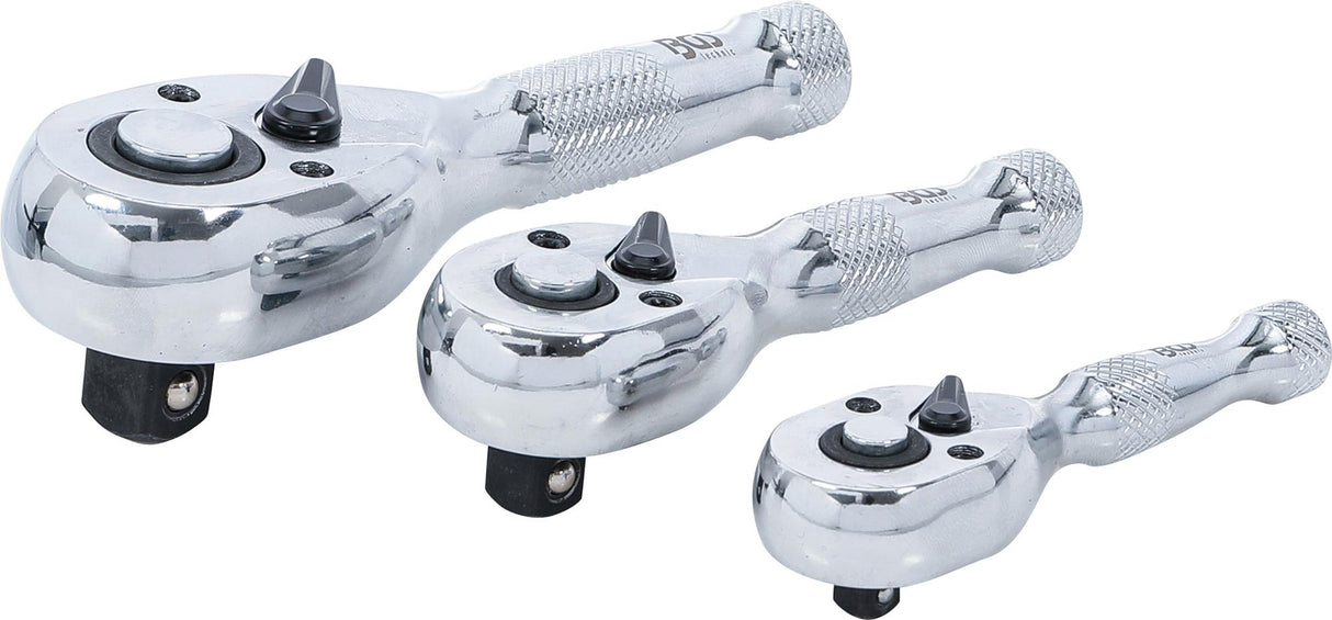 STUBBY RATCHET SET | 6.3 MM (1/4") / 10 MM (3/8") / 12.5 MM (1/2") | 3 PCS. (215)