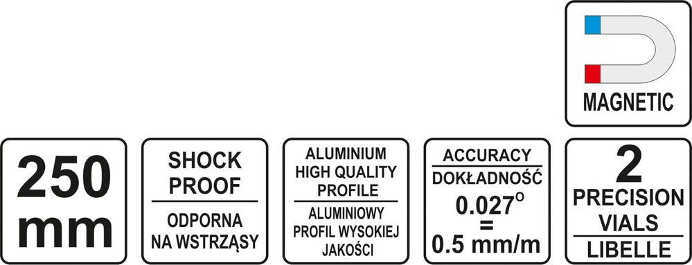 TRAPEZOID LEVEL 250 MM (YT-30370)