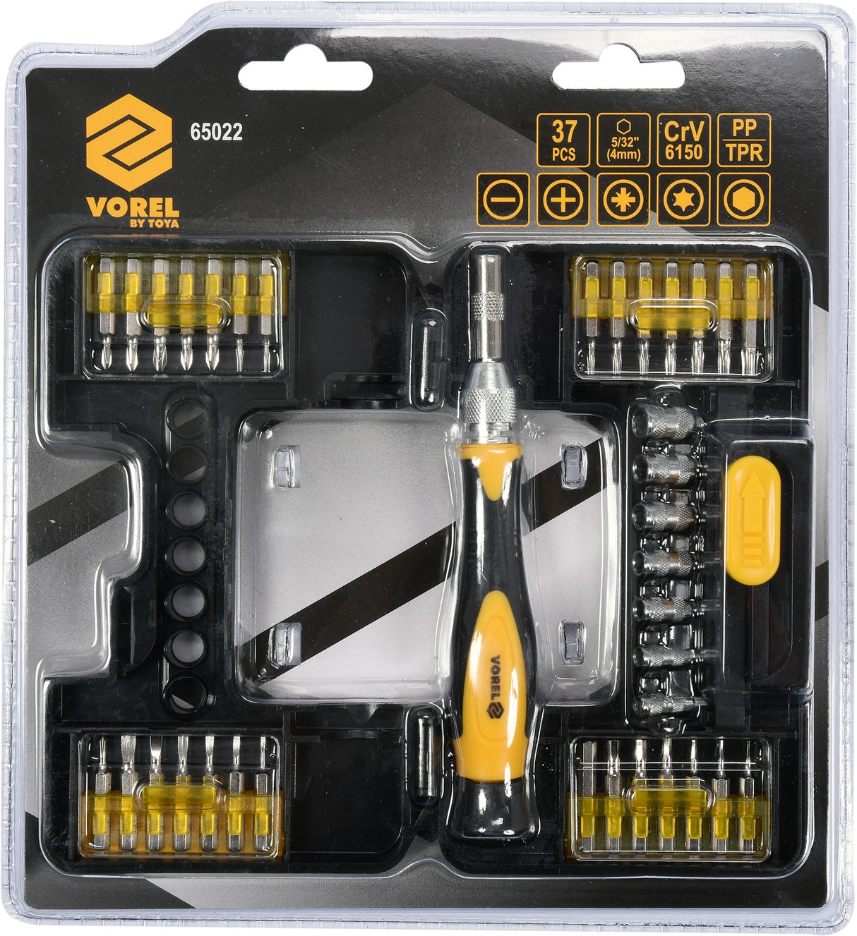 PRECISION SCREWDRIVER WITH SOCKETS AND PRECISION BITS | 37 PCS. (65022)