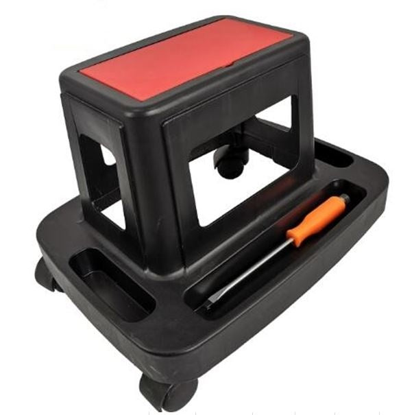 STOOL WITH WHEELS | WITH TRAY AND STORAGE BOX (W85025)