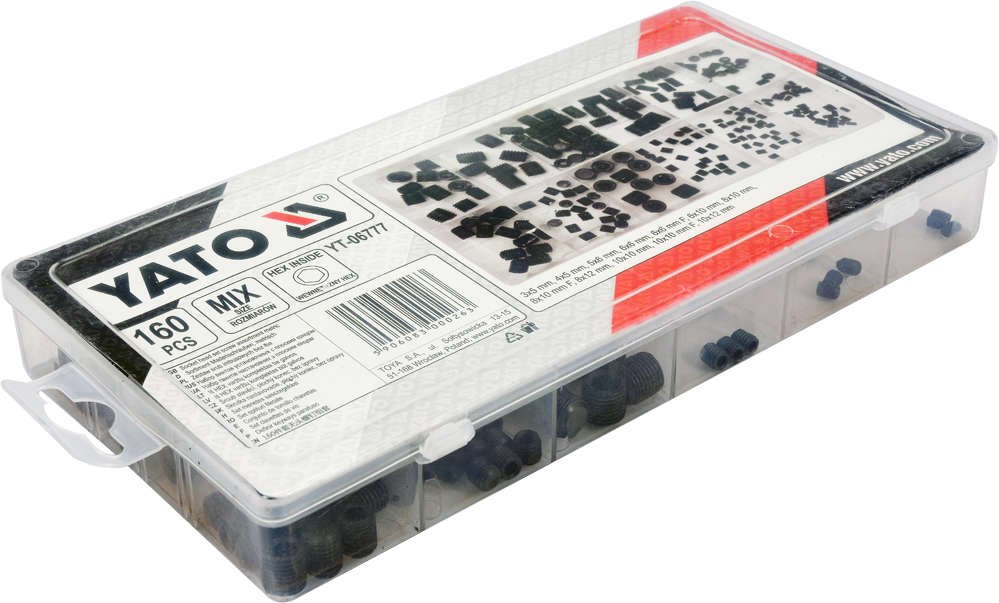 160 PCS HEADLESS SCREW ASSORTMENT (YT-06777)