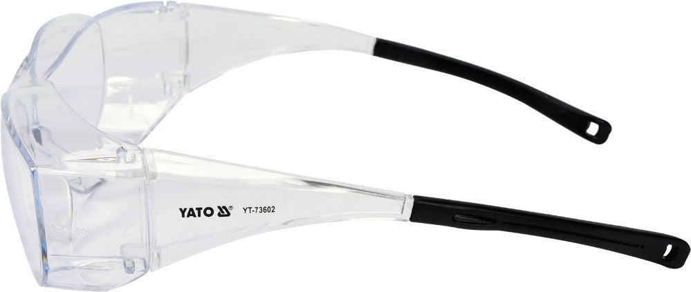 CLEAR SAFETY GLASSES, FIT OVER TYPE (YT-73602)