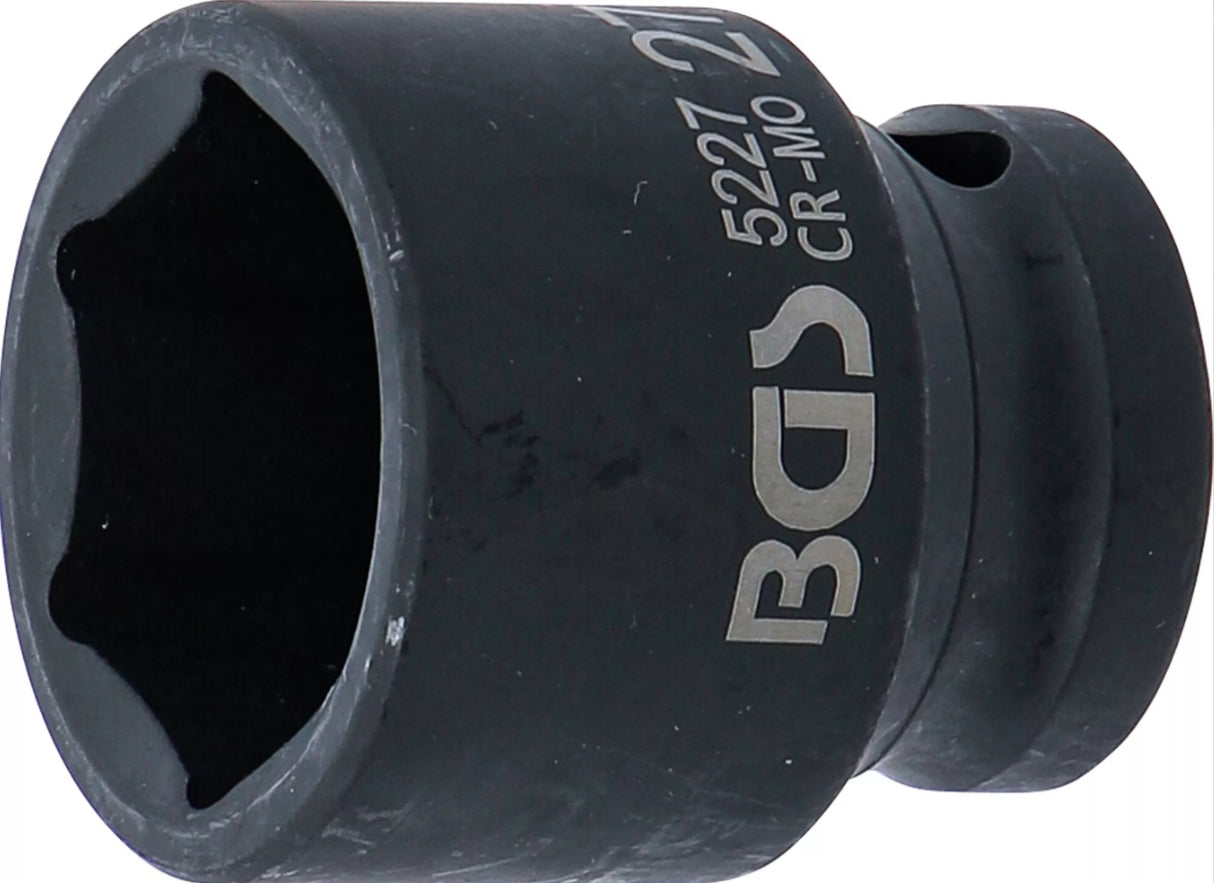 IMPACT SOCKET, HEXAGON | 12.5 MM (1/2") DRIVE | 27 MM (5227)