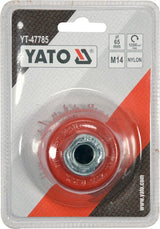 CUP BRUSH 65MM M14 NYLON RED (YT-47785)