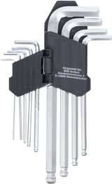L-TYPE WRENCH SET | INTERNAL HEXAGON / INTERNAL HEXAGON WITH BALL HEAD 1.5 - 10 MM | 9 PCS. (815)