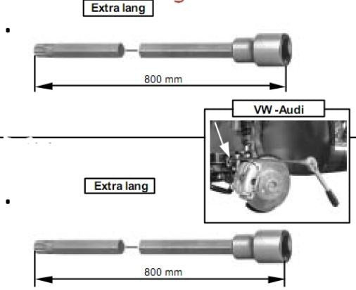 BIT SOCKET | LENGTH 800 MM | 12.5 MM (1/2") DRIVE | SPLINE (FOR XZN) M12 | FOR VAG (4229)