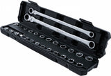 DOUBLE RING AND SWIVEL HEAD RATCHET WRENCH SET | EXTRA LONG | 27 PCS. (74274)