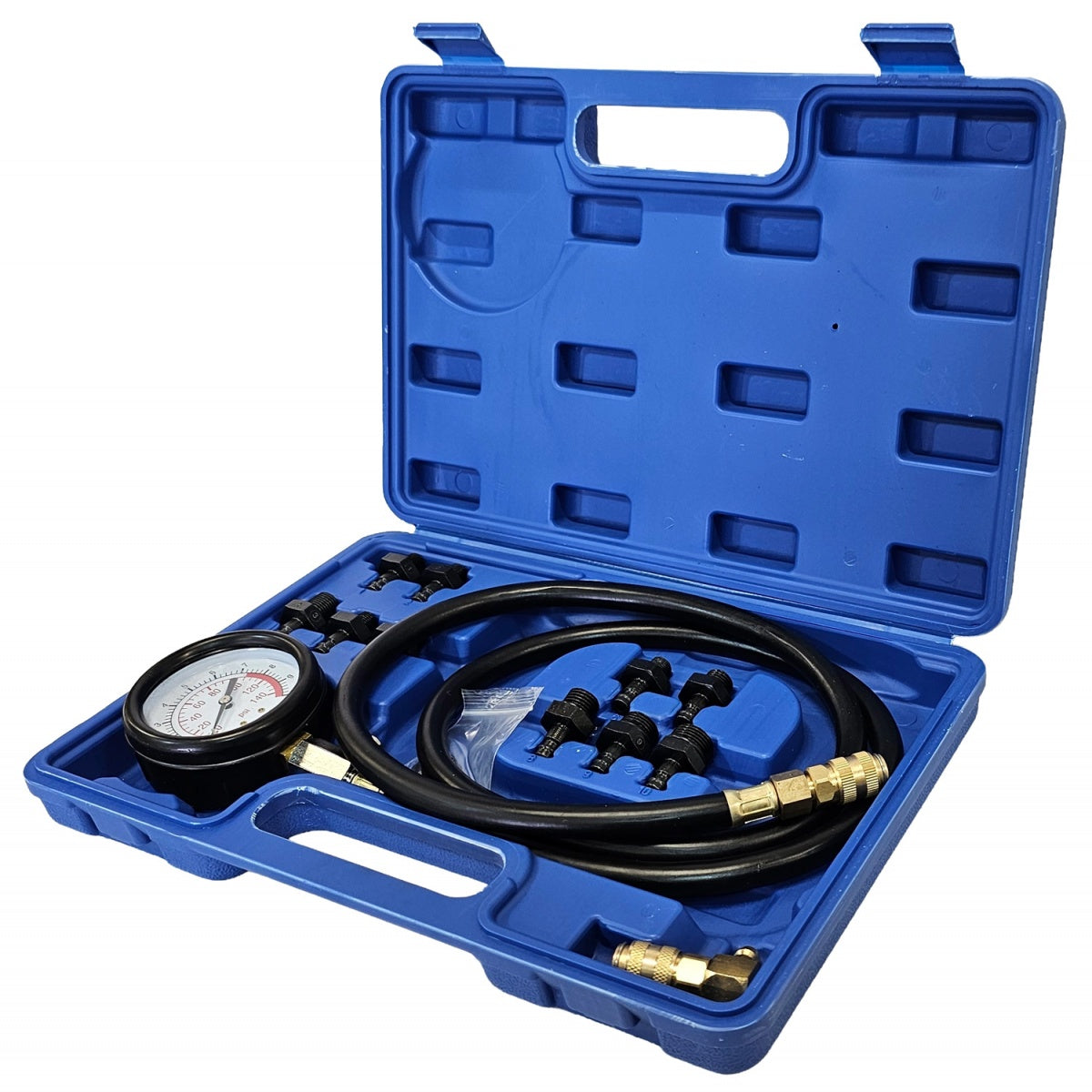 OIL PRESSURE GAUGE | WITH LONG HOSE AND ADAPTERS (HS-A3453)