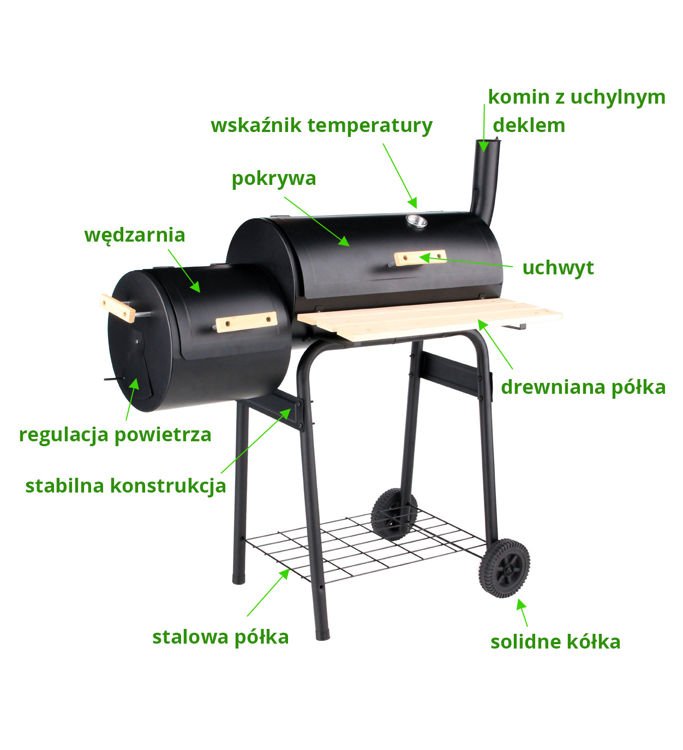 GRILL AND SMOKER, COOKING AREA: 60CM (W) (99513)
