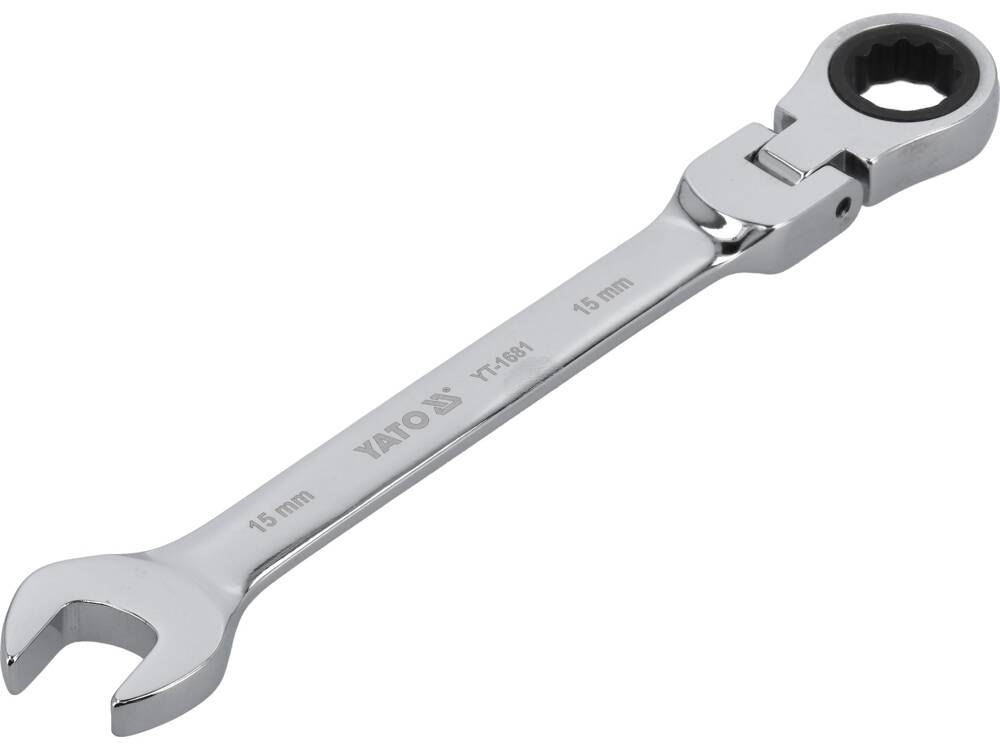 FLEX. RATCHET COMBINATION WRENCH 15MM (YT-1681)