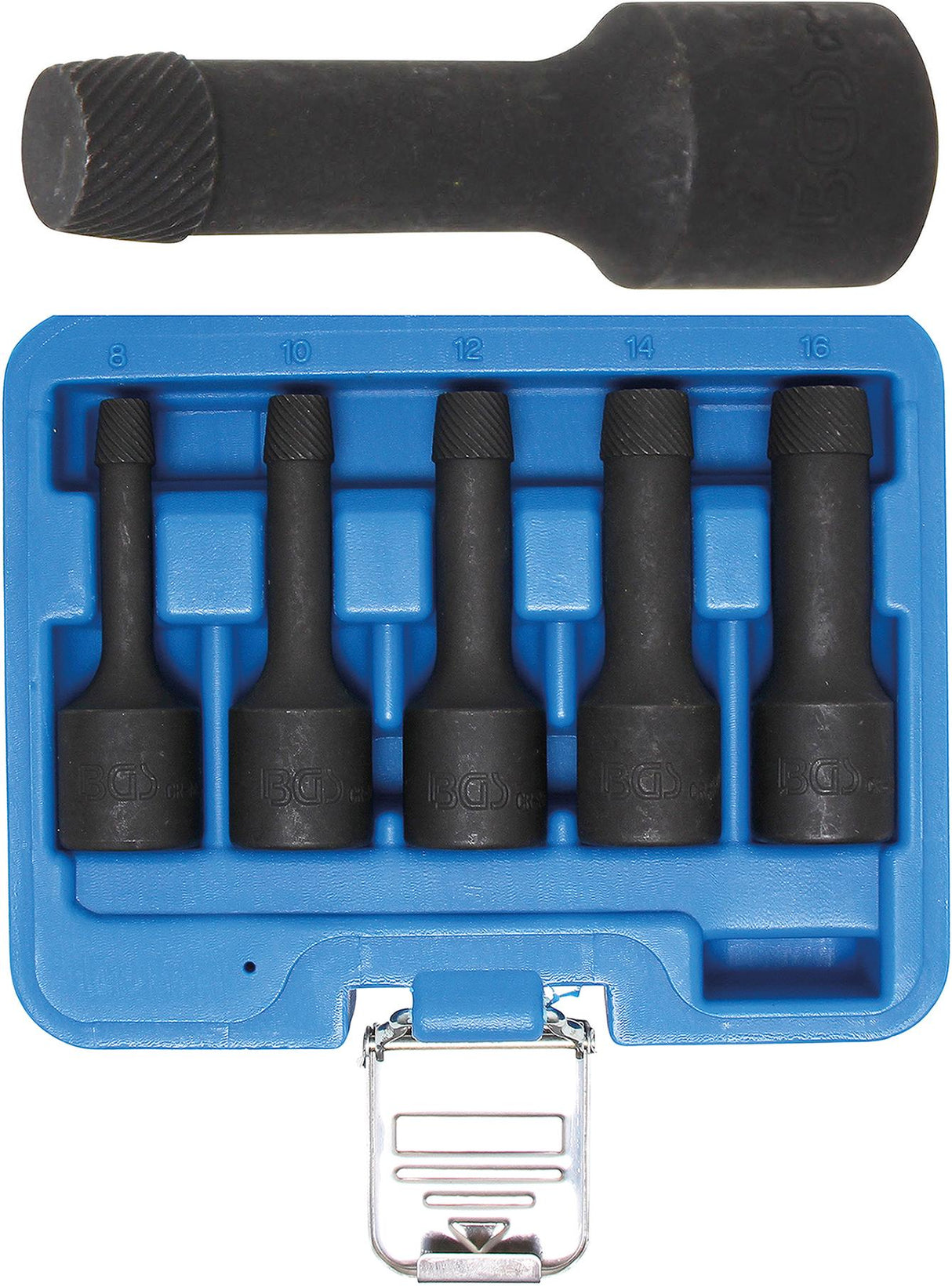 TWIST SOCKET SET (SPIRAL PROFILE) / SCREW EXTRACTOR | 12.5 MM (1/2") DRIVE | 8 - 16 MM | 5 PCS. (5261)