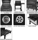 CHARCOAL GRILL DELUXE 57X37CM (99588)