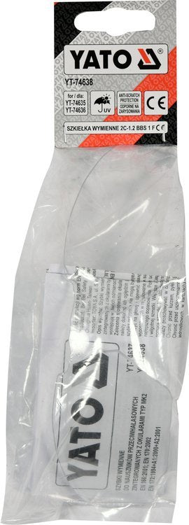 REPLACEMENT TRANSP. LENS FOR YT-74636 (YT-74638)