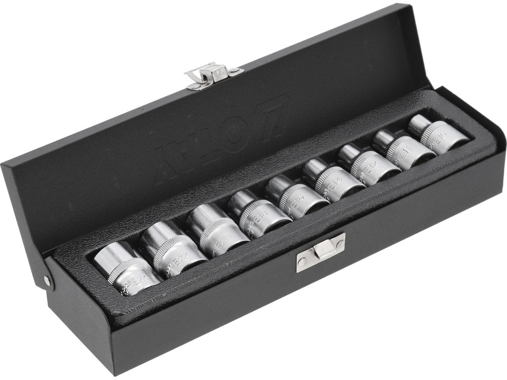 TORX SOCKET SET E10-E24 9PCS (YT-0521)