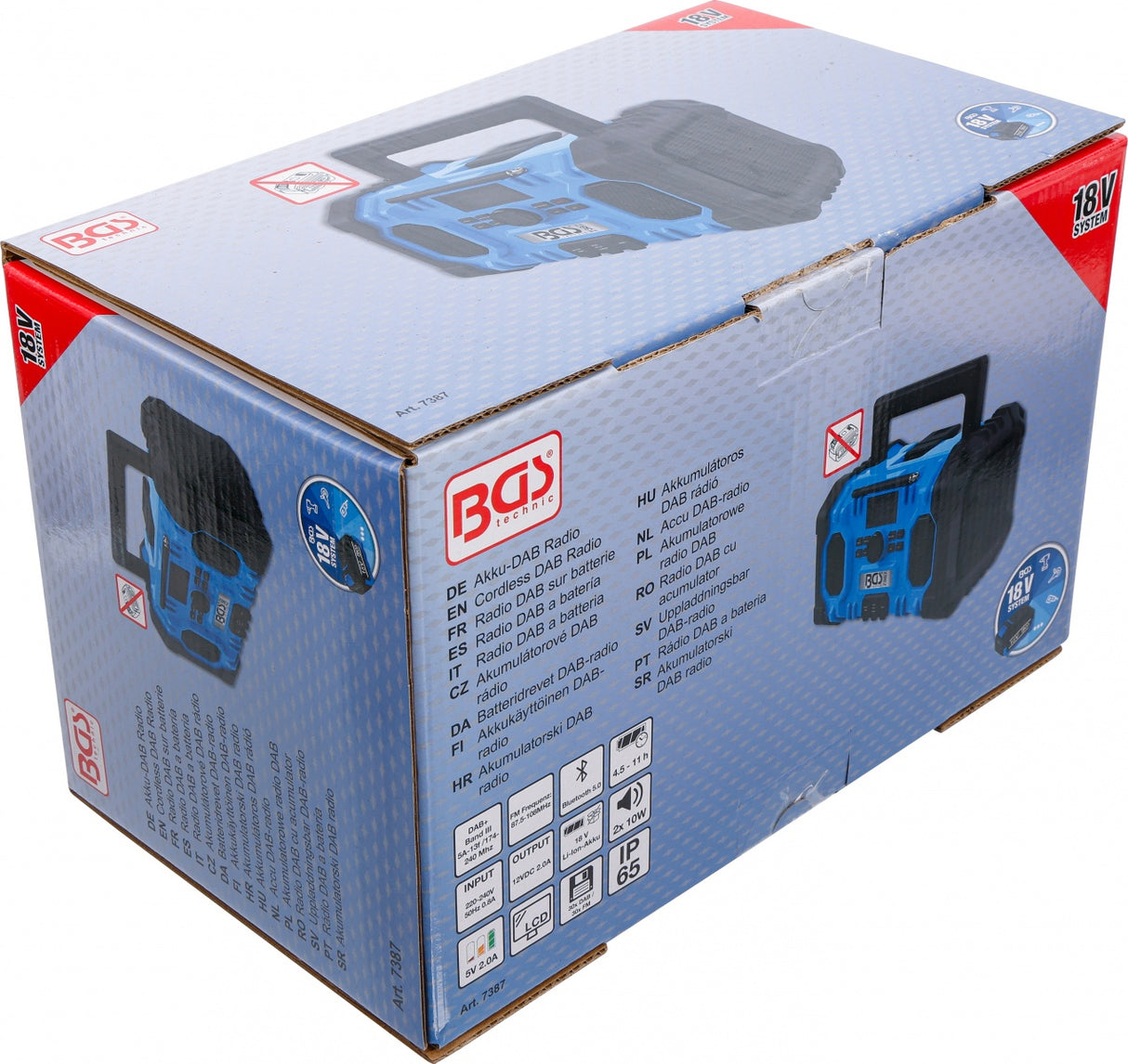 CORDLESS DAB RADIO | HYBRID | 18 V AND 230 V | WITHOUT RECHARGEABLE BATTERY (7387)