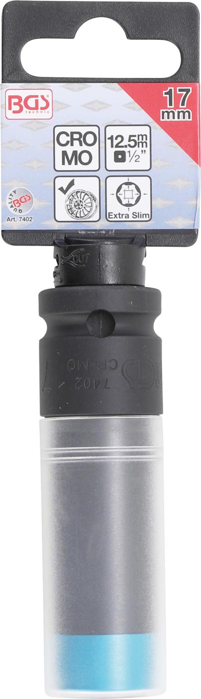 Iskuhylsy suojalla | Erittäin ohut | 12,5 mm (1/2") | 17 mm (7402)