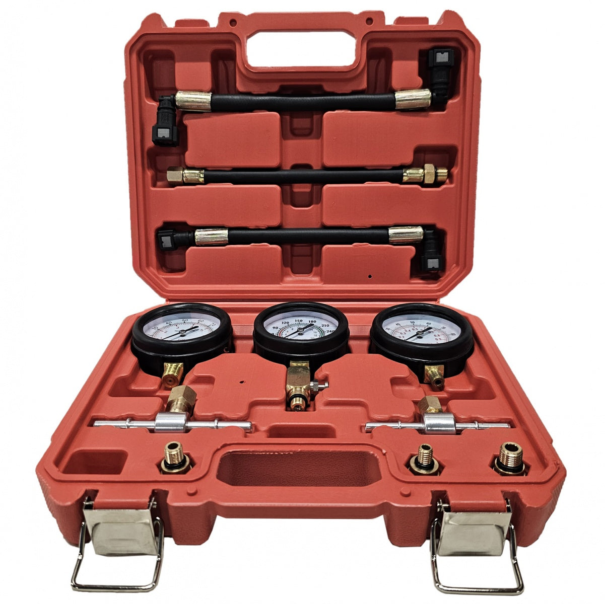 FUEL AND COMPRESSION GAUGE SET | FOR MOTORCYCLES | 11 PCS. (SK6807)