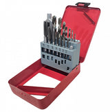 TAP AND DRILL BIT SET | WITH T-HANDLE | HSS | M3 - M12 / 2.5 - 10.2 MM | 16 PCS. (SK1633)