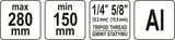 ALUMINIUM TRIPOD  MAXIMUM HEIGHT 280MM (YT-30471)