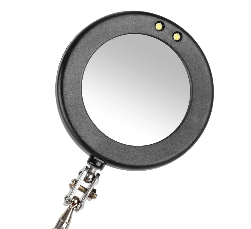 TELESCOPIC INSPECTION MIRROR LED | ROUND | 285-875 MM | Ø 50 MM (LM35T)